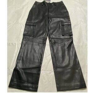 Apt. 9 X Cara Santana Black Faux Leather Cargo Pants (8)